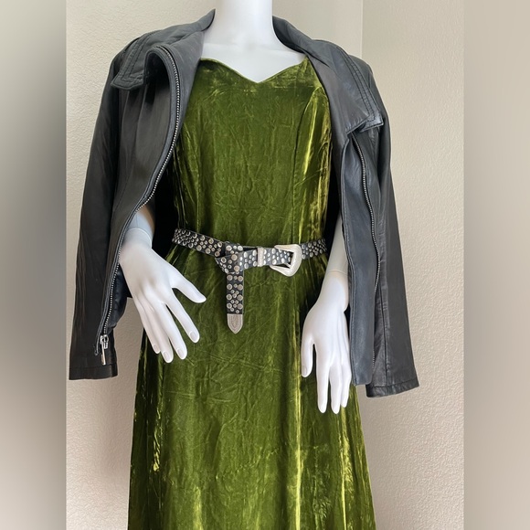 RARE! 80’s Betsey Johnson Punk label,crushed velvet dress - Picture 5 of 15